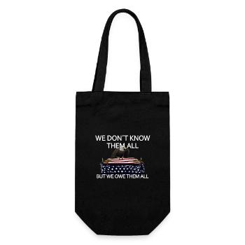 We Don't Know Them All But We Owe Them All Veteran - Geschenkbeutel für Flaschen - Schwarz - Vorne