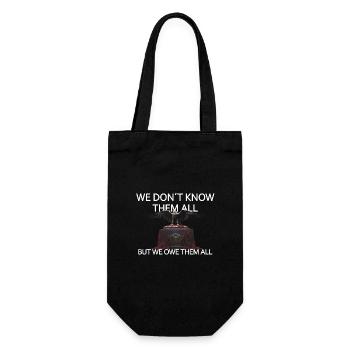 We Don't Know Them All But We Owe Them All Veteran - Geschenkbeutel für Flaschen - Schwarz - Vorne