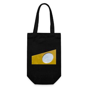 The hole in the yellow wall and the blue sky - Gift Bag for Bottles - black - Front