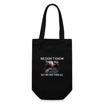We Don't Know Them All But We Owe Them All Veteran - Geschenkbeutel für Flaschen - Schwarz - Vorne
