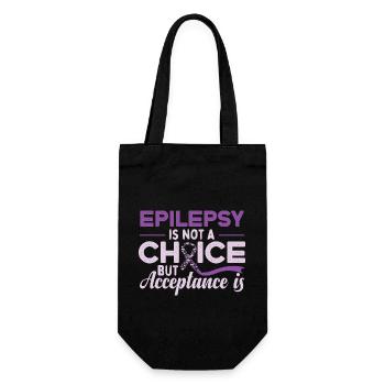 Epilepsy Awareness | Epilepsy Is Not A Choice - Gift Bag for Bottles - black - Front