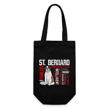St. Bernard St. Bernard Dog Dog - Gift Bag for Bottles - black - Front