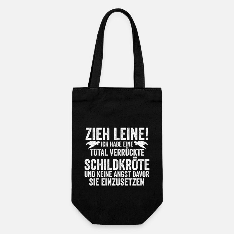 Schildkröte Schildkröten - Geschenkbeutel für Flaschen - Schwarz