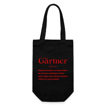 Gärtner Definition - Geschenkbeutel für Flaschen - Schwarz - Vorne