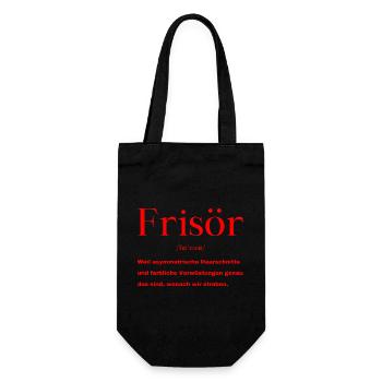Frisör Definition - Geschenkbeutel für Flaschen - Schwarz - Vorne