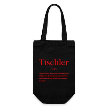 Tischler Definition - Geschenkbeutel für Flaschen - Schwarz - Vorne