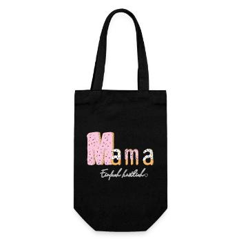 Mama einfach köstlich Cake - Geschenkbeutel für Flaschen - Schwarz - Vorne