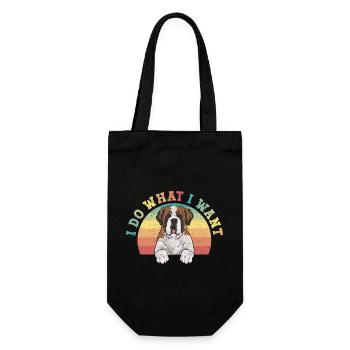 St. Bernard St. Bernard Dog Dog - Gift Bag for Bottles - black - Front