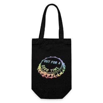 out for a good time - Gift Bag for Bottles - black - Front
