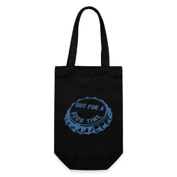 out for a good time - Gift Bag for Bottles - black - Front