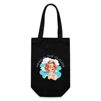 Head in the Clouds 2 - Gift Bag for Bottles - black - Front