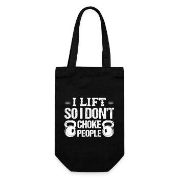 I Lift So I Don't Choke Workout Training Weight Li - Gift Bag for Bottles - black - Front