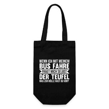 Bus Busfahrer - Geschenkbeutel für Flaschen - Schwarz - Vorne