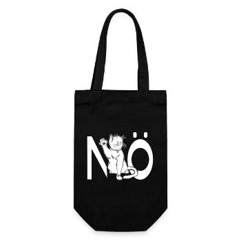 Not Today Nope Cat Gift - Gift Bag for Bottles - black - Front