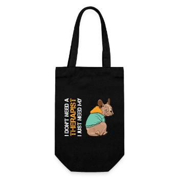 JE N’AI PAS BESOIN D’UN THÉRAPEUTE, J’AI JUSTE BESOIN DE MON FRENCHIE - Sac à bouteille - noir - Devant