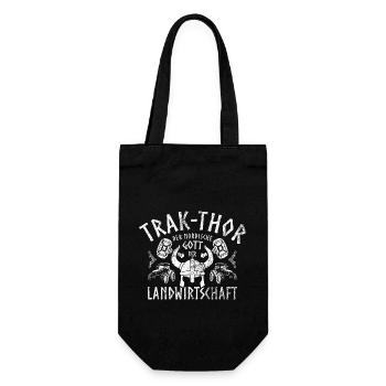 Trak Thor Der nordische Gott der Landwirtschaft - Geschenkbeutel für Flaschen - Schwarz - Vorne