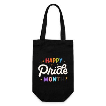 Happy Pride Month - Geschenkbeutel für Flaschen - Schwarz - Vorne