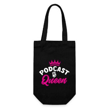 Podcaster Podcast - Geschenkbeutel für Flaschen - Schwarz - Vorne