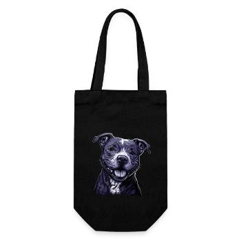 American Staffordshire Terrier - Geschenkbeutel für Flaschen - Schwarz - Vorne