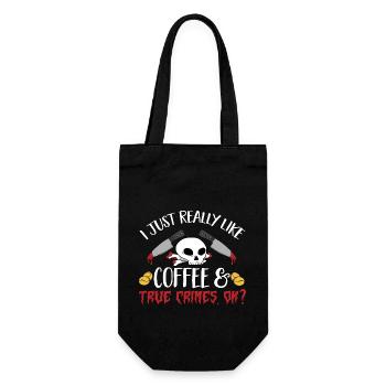 Wahre Verbrechen Podcaster True Crime Podcast - Geschenkbeutel für Flaschen - Schwarz - Vorne