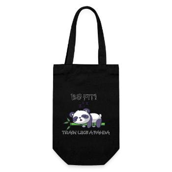 Be fit train like a Panda - Gift Bag for Bottles - black - Front
