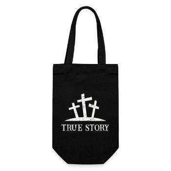 True Story - Gift Bag for Bottles - black - Front