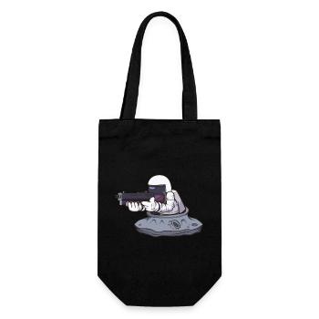 Astronaut With Weapon - Gift Bag for Bottles - black - Front
