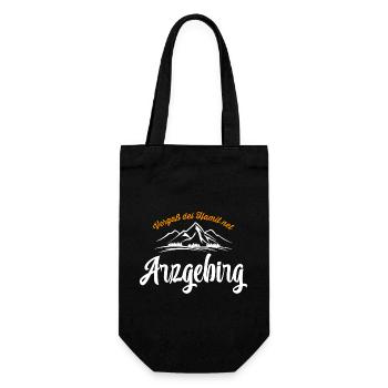 Erzgebirge Heimat - Geschenkbeutel für Flaschen - Schwarz - Vorne
