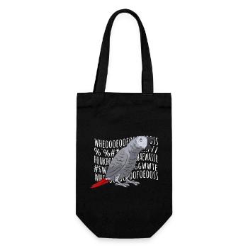 Graupapagei Perroquet gris d’Afrique Papagei - Sac à bouteille - noir - Devant