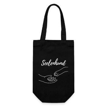 Seelenhund - Geschenkbeutel für Flaschen - Schwarz - Vorne