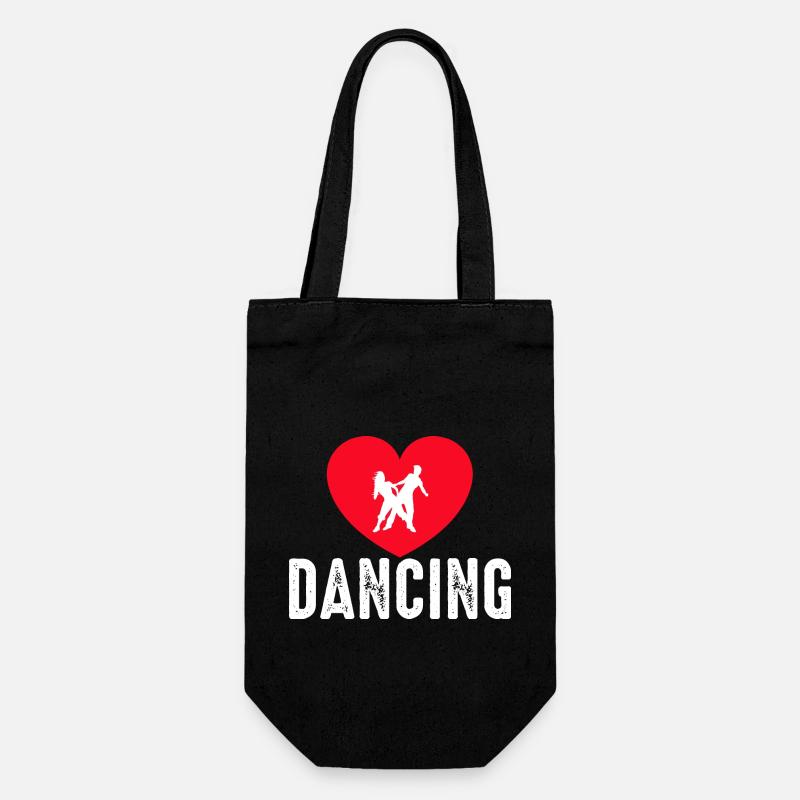 Dancing Dance Music - Gift Bag for Bottles - black