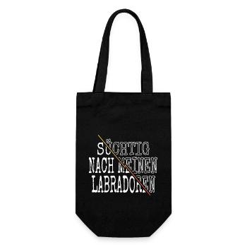 spruch dogge bullterrier bluthund hundeliebhaber - Geschenkbeutel für Flaschen - Schwarz - Vorne
