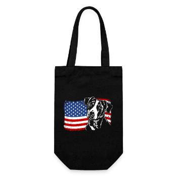 Jack Russell Terrier America Flag Dogs Wilsigns - Gift Bag for Bottles - black - Front