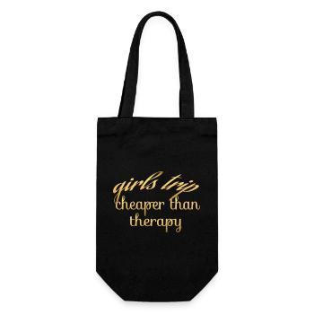 GIRLS TRIP THEAPER THAN THERAPY - Sac à bouteille - noir - Devant