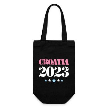 Croatia 2023 - Geschenkbeutel für Flaschen - Schwarz - Vorne
