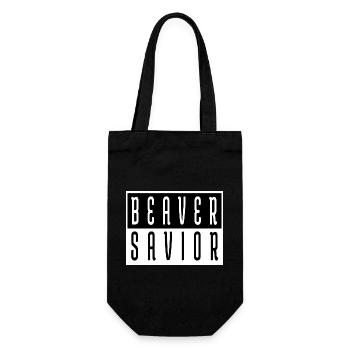 gift funny quote happy funny awesome - Geschenkbeutel für Flaschen - Schwarz - Vorne