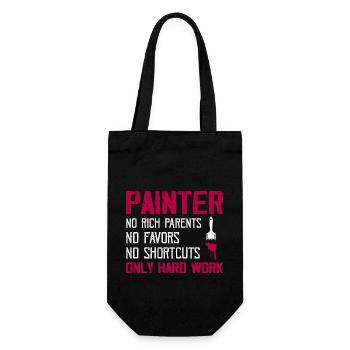 Painter - No Rich Parents Job Profession - Geschenkbeutel für Flaschen - Schwarz - Vorne