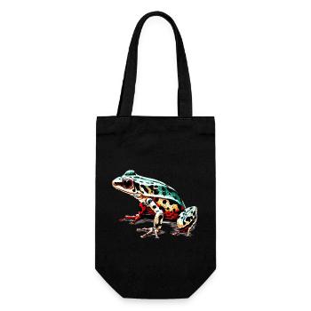 Bunter Pfeilgiftfrosch ist sehr giftig und schön - Geschenkbeutel für Flaschen - Schwarz - Vorne