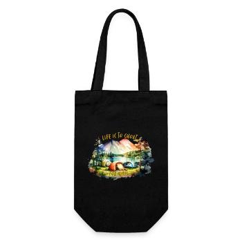Zelten Life is too short for wait... - Gift Bag for Bottles - black - Front
