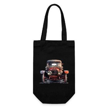Oldtimer-Besitzer bilden eine Gemeinschaft - Geschenkbeutel für Flaschen - Schwarz - Vorne