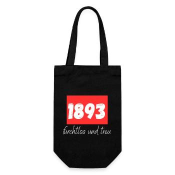 1893 furchtlos und treu - Geschenkbeutel für Flaschen - Schwarz - Vorne