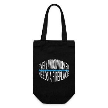 quote hobbyists proud carpenter skull tshirts - Geschenkbeutel für Flaschen - Schwarz - Vorne