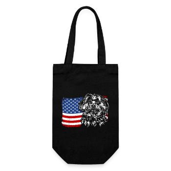 Maltese Amérique Flag Dogs Wilsigns - Sac à bouteille - noir - Devant