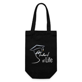 STUDENT - Gift Bag for Bottles - black - Front