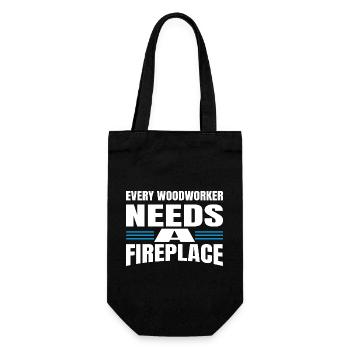carpenter joke geek felling job carpenter saw - Gift Bag for Bottles - black - Front