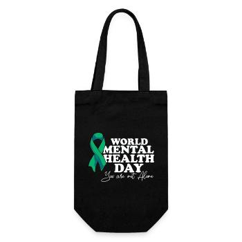 Mental Health Bewusstsein Gesundheit Support - Geschenkbeutel für Flaschen - Schwarz - Vorne