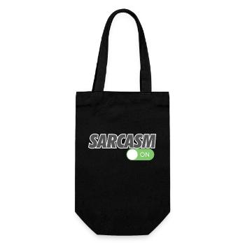 SARCASM ON - Geschenkbeutel für Flaschen - Schwarz - Vorne