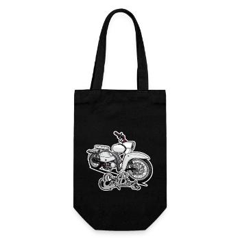 Étoile (blanche) // Illustration - Sac à bouteille - noir - Devant