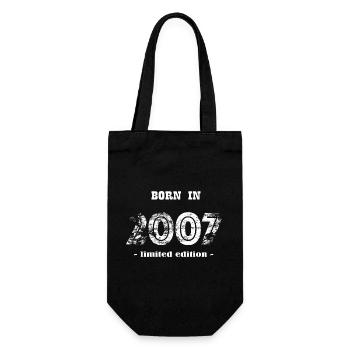 BORN IN 2007 - limited edition - Geschenkbeutel für Flaschen - Schwarz - Vorne