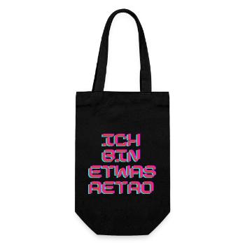 Retro - Geschenkbeutel für Flaschen - Schwarz - Vorne